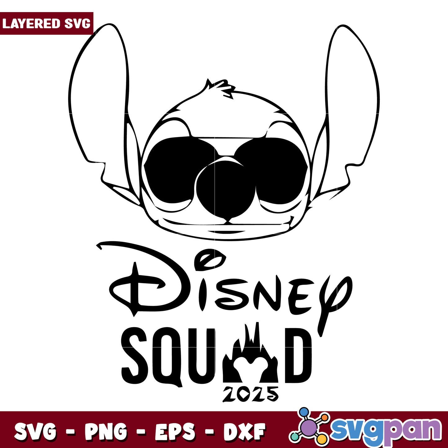 Stitch disney squad svg, disney and characters svg, disney cartoons svg