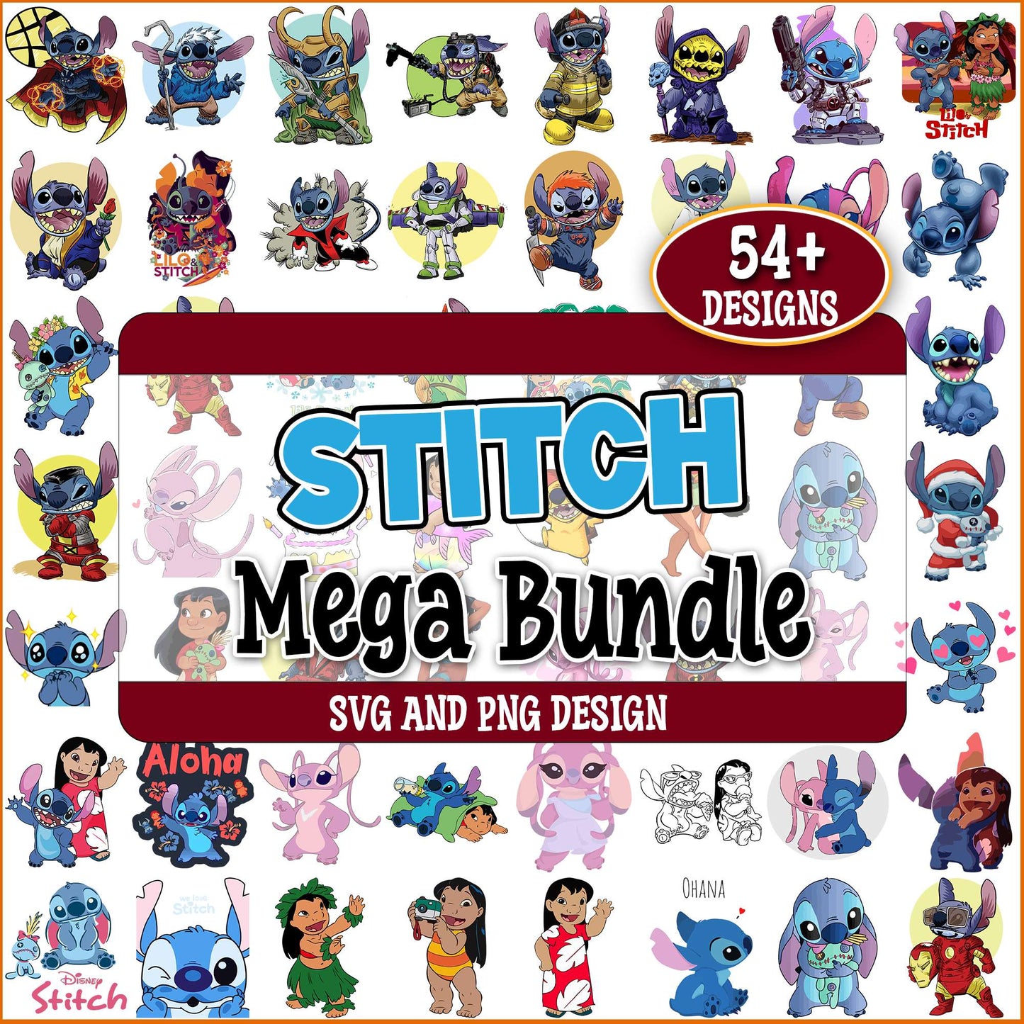 Stitch ohana svg bundle