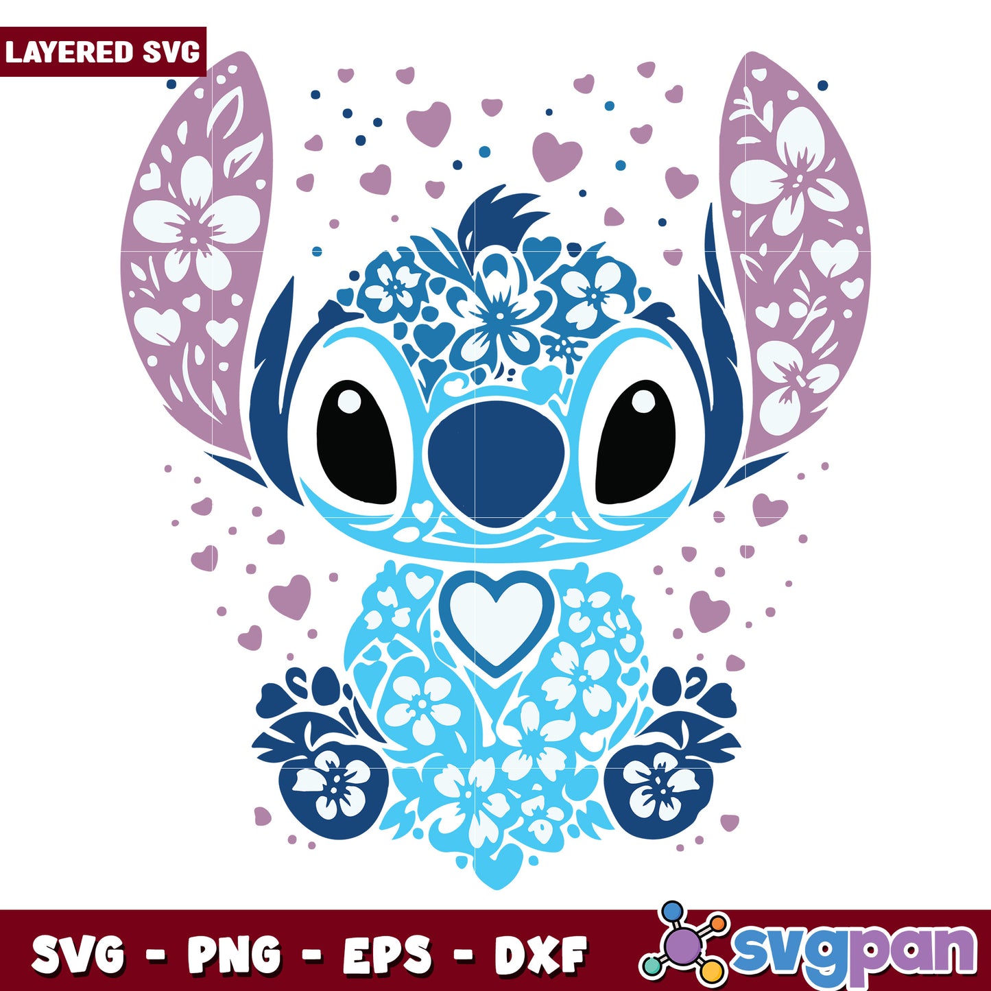 Stitch pattern design svg, disneyland parks svg, disney princess svg