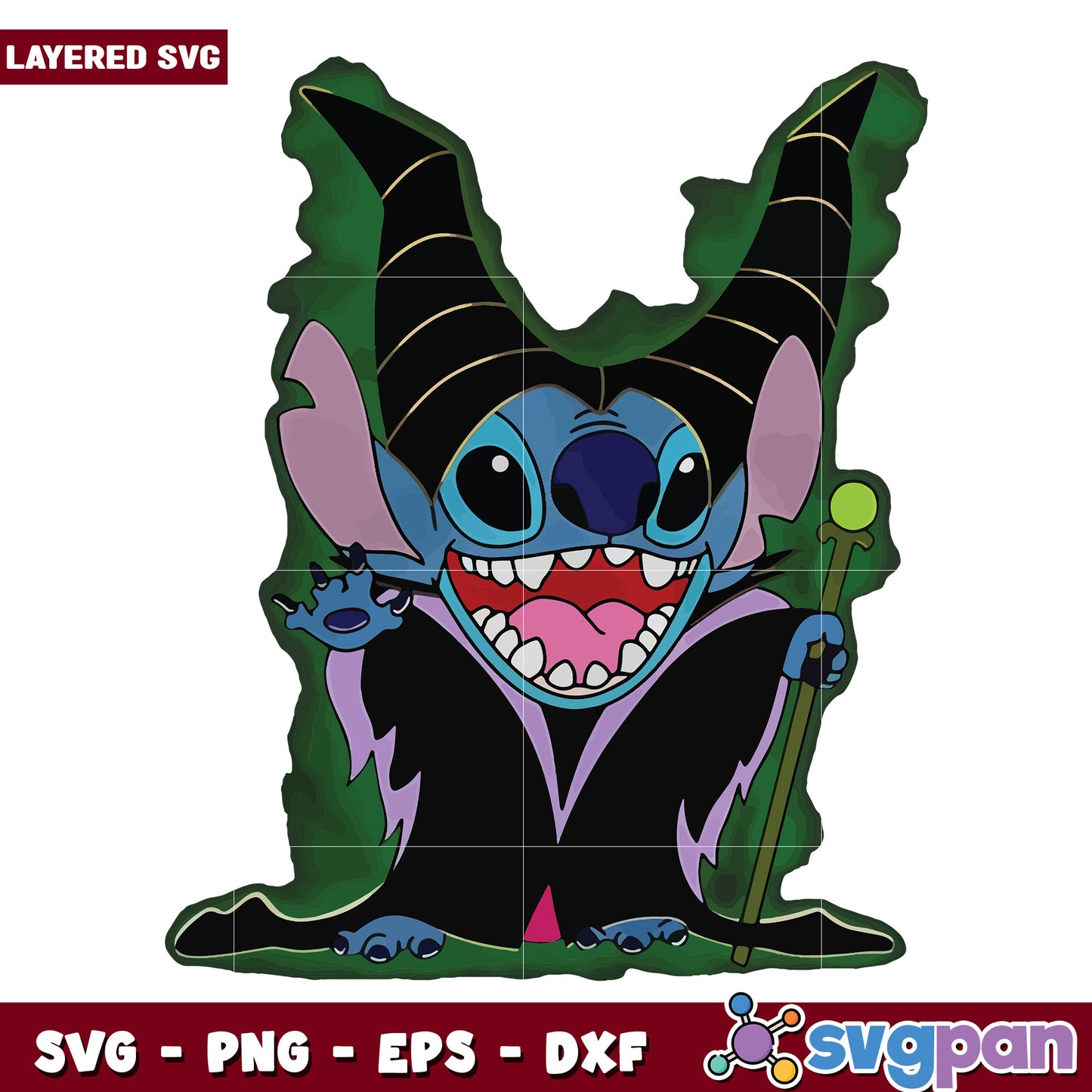 Stitch witch svg, halloween svg, horror funny characters svg