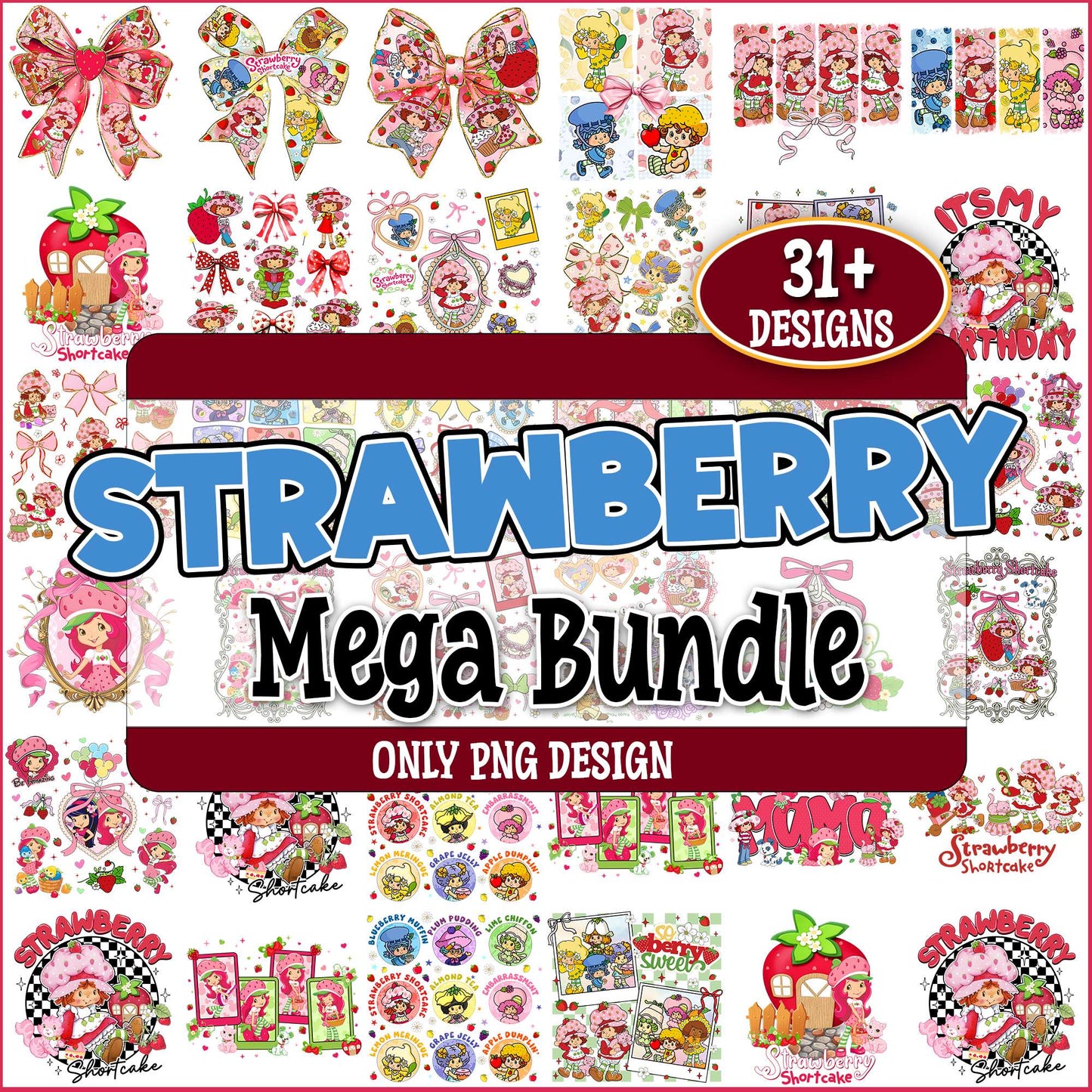 Strawberry png bundle