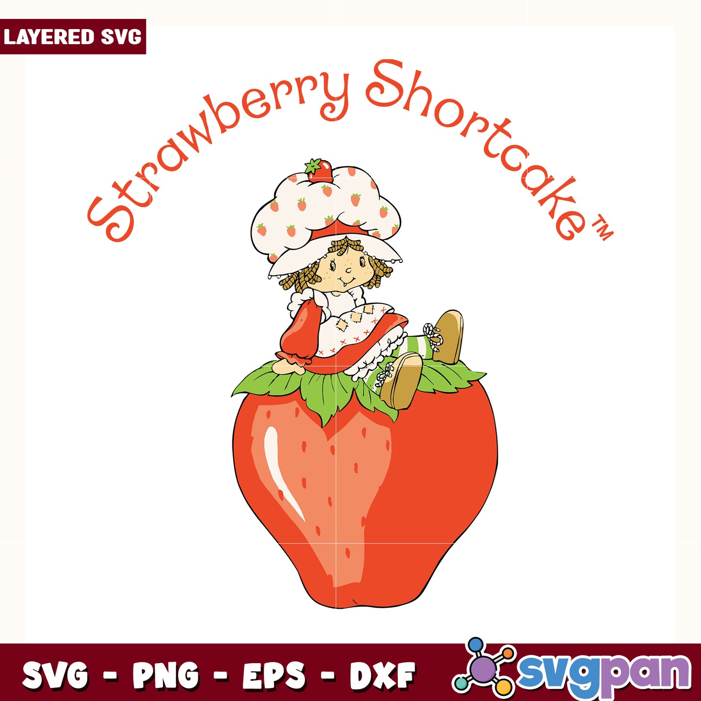 Strawberry shortcake illustration svg, strawberry shortcake svg, sweety girl svg