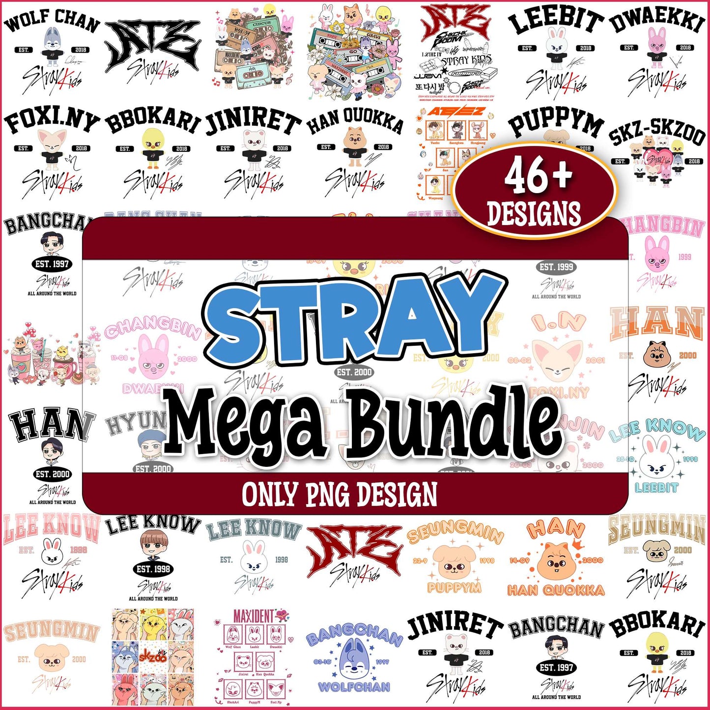 Stray kids png bundle