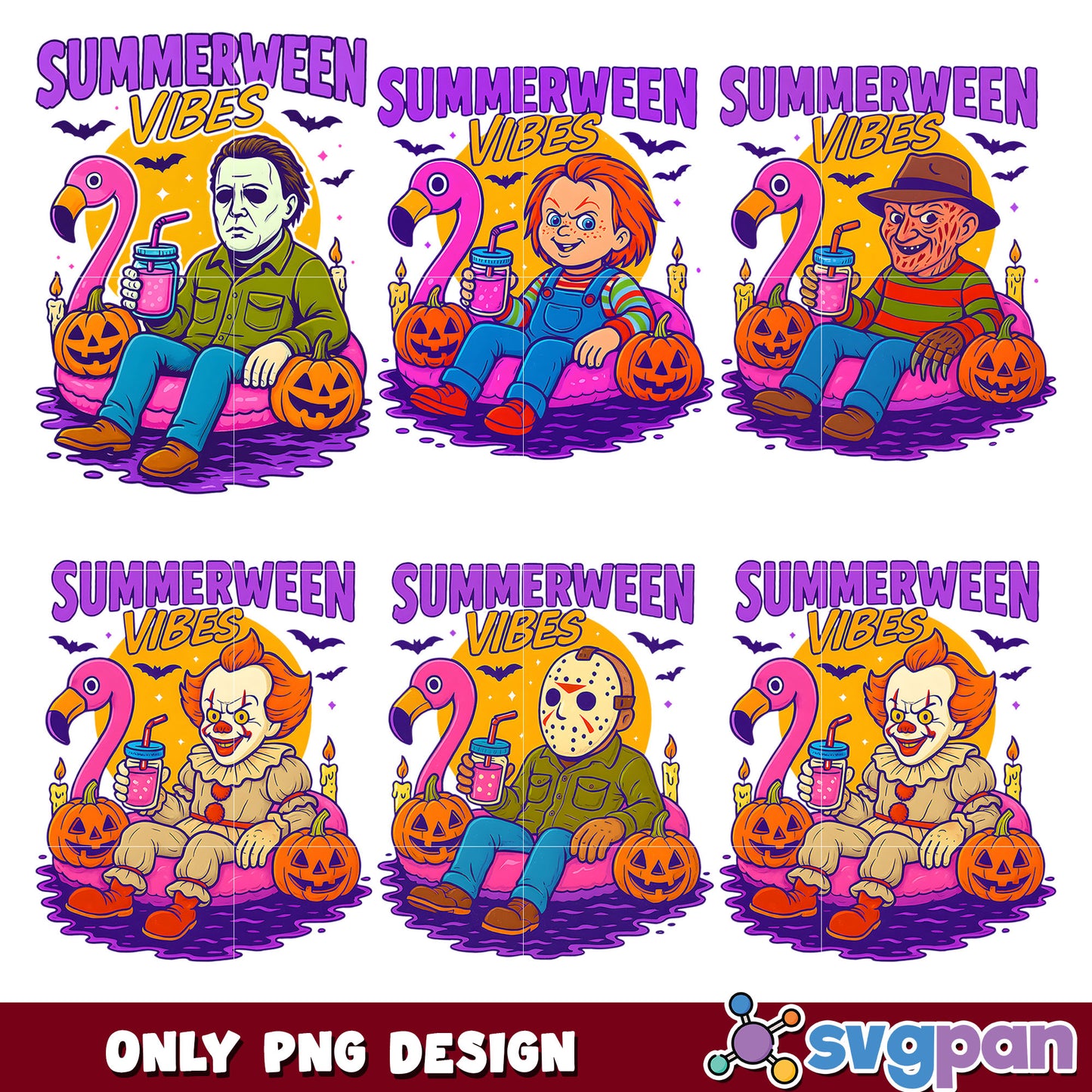 Summerween killers png bundle