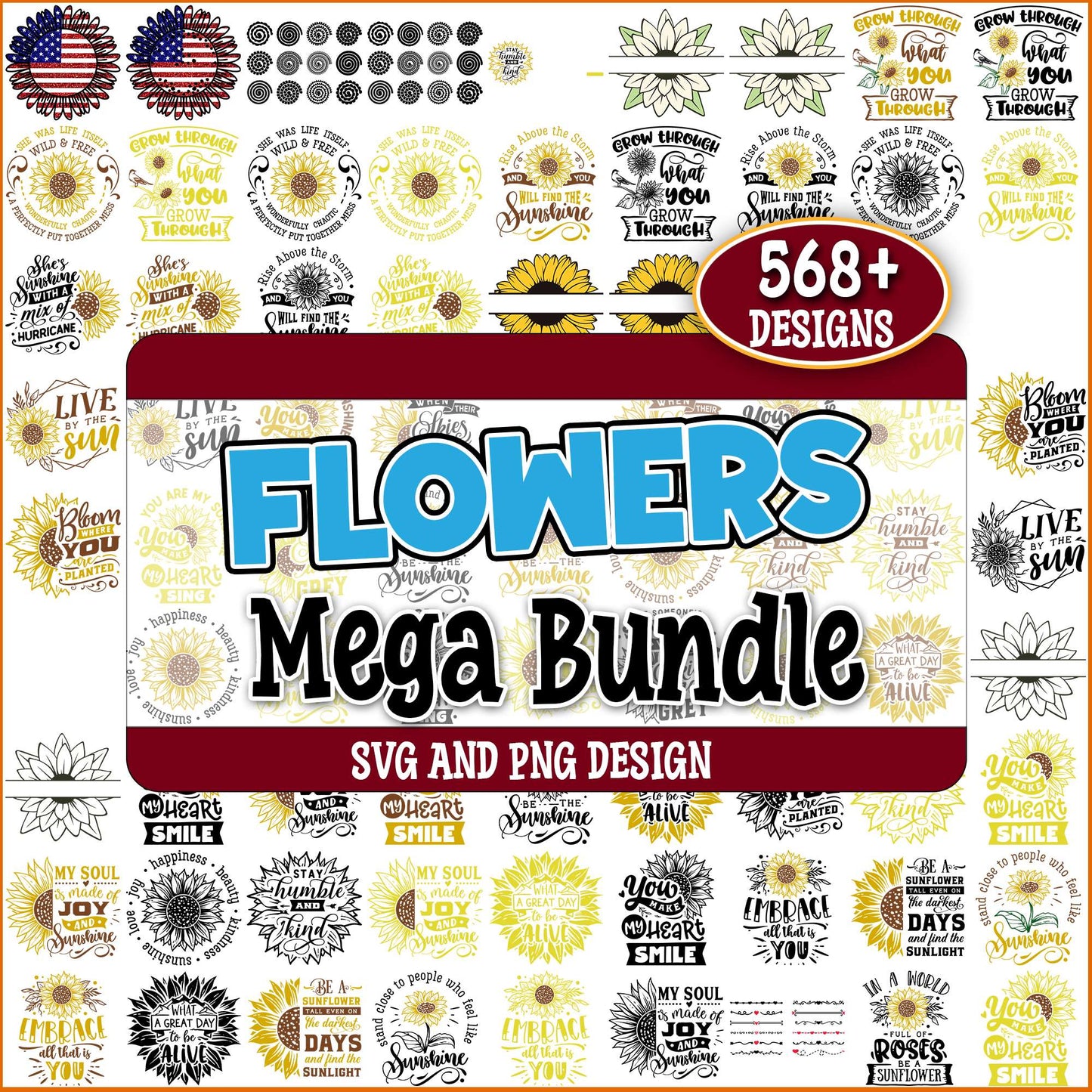 Sunflower svg bundle
