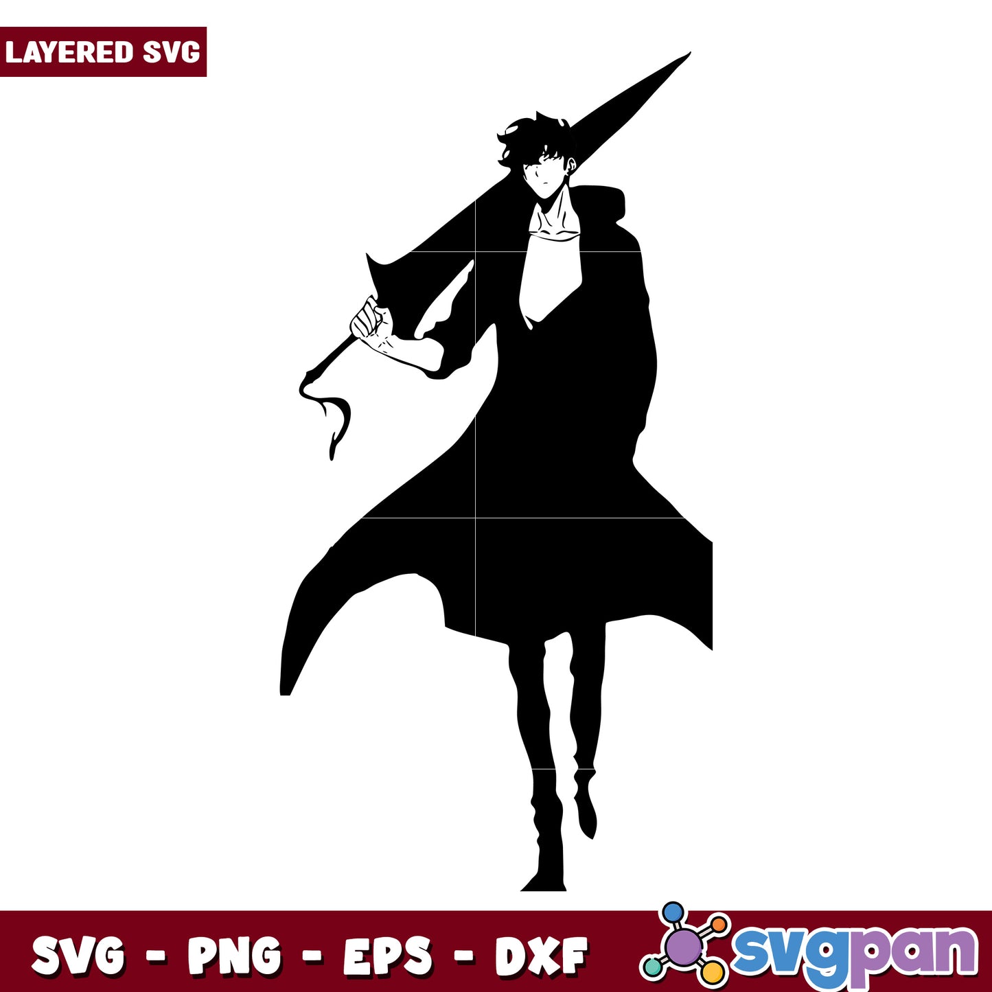 Sung jinwoo design svg, sung jin woo svg, solo leveling svg