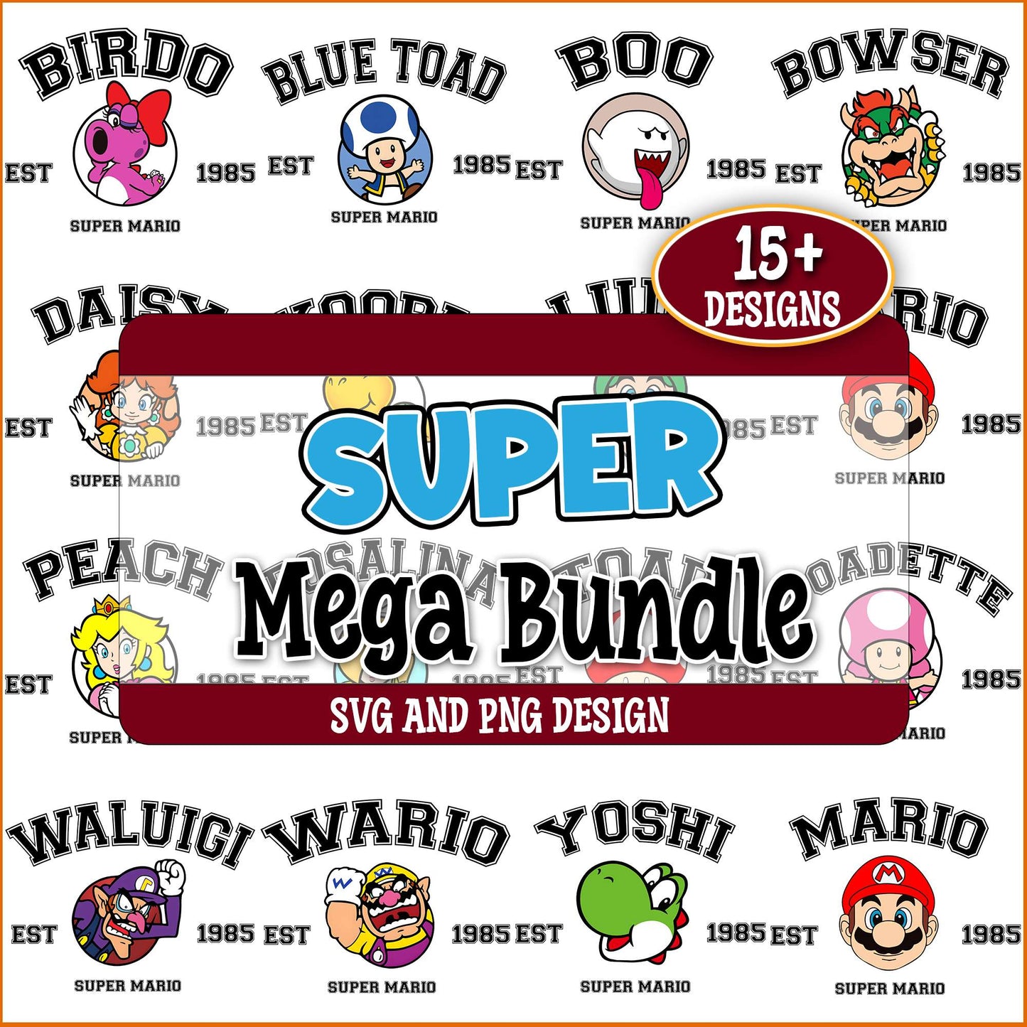 Super mario kart svg bundle