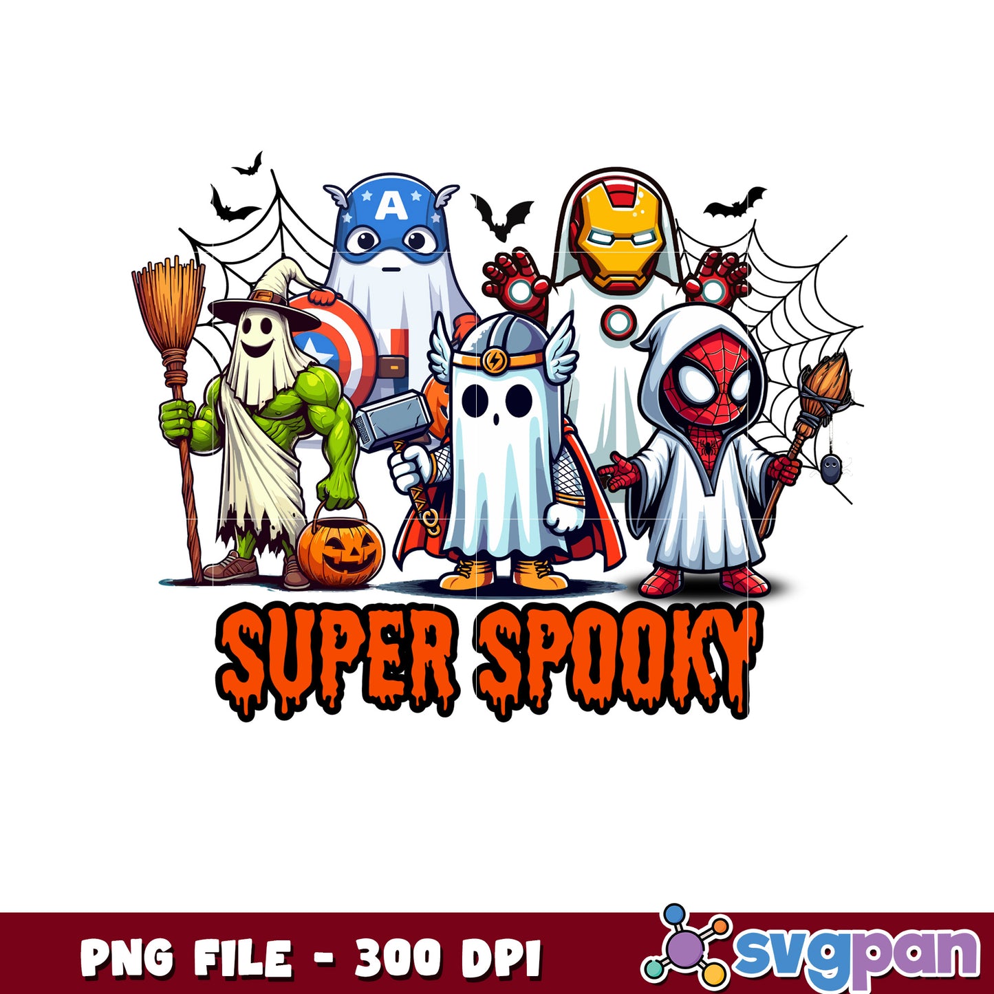 Super spooky png, halloween decorations png, halloween era png