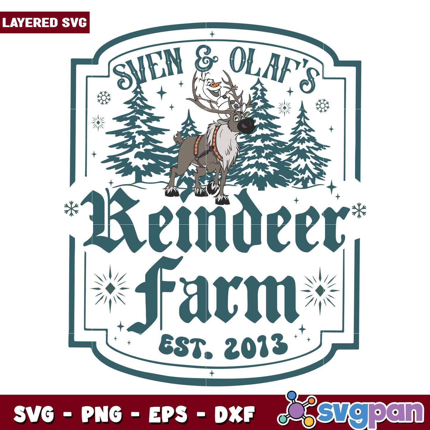 Sven and olaf svg, disney world svg, christmas design svg