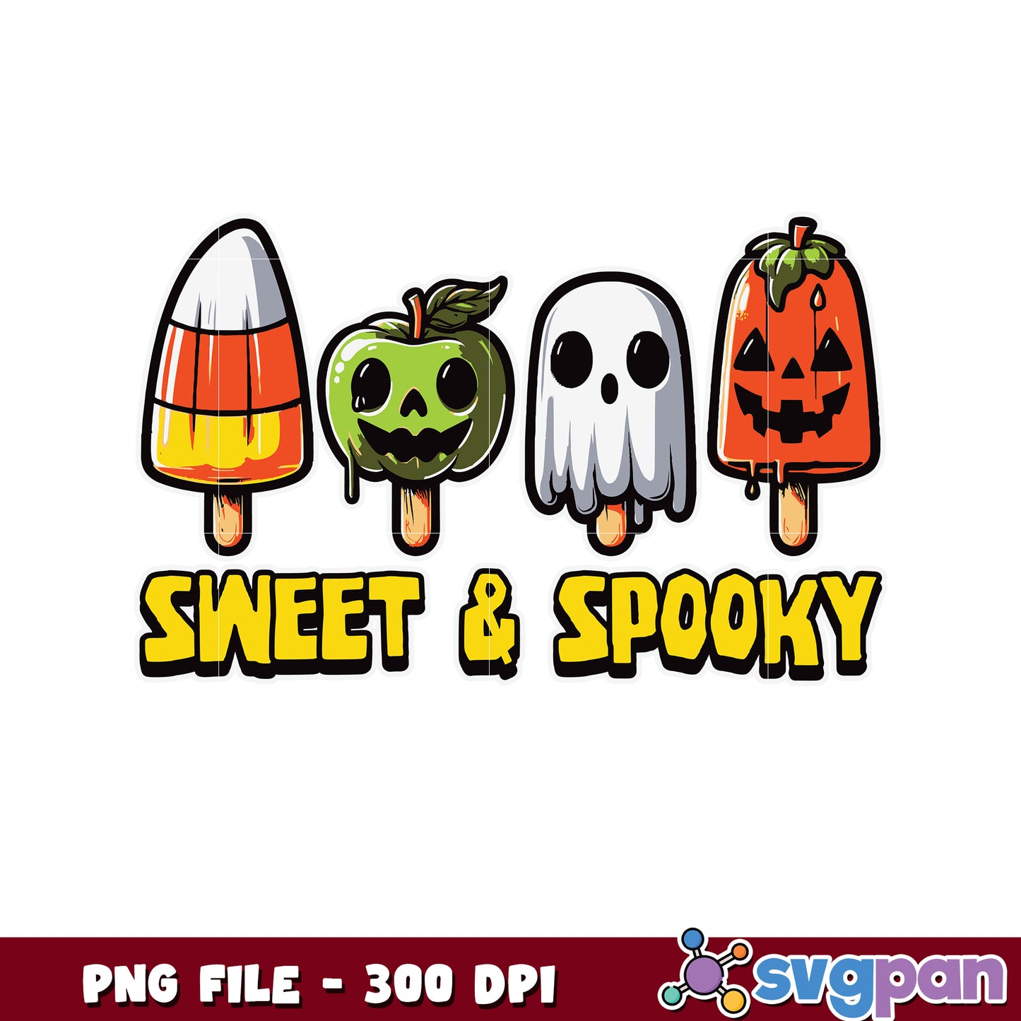 Sweet and spooky png, trick or treat png, spooky halloween png