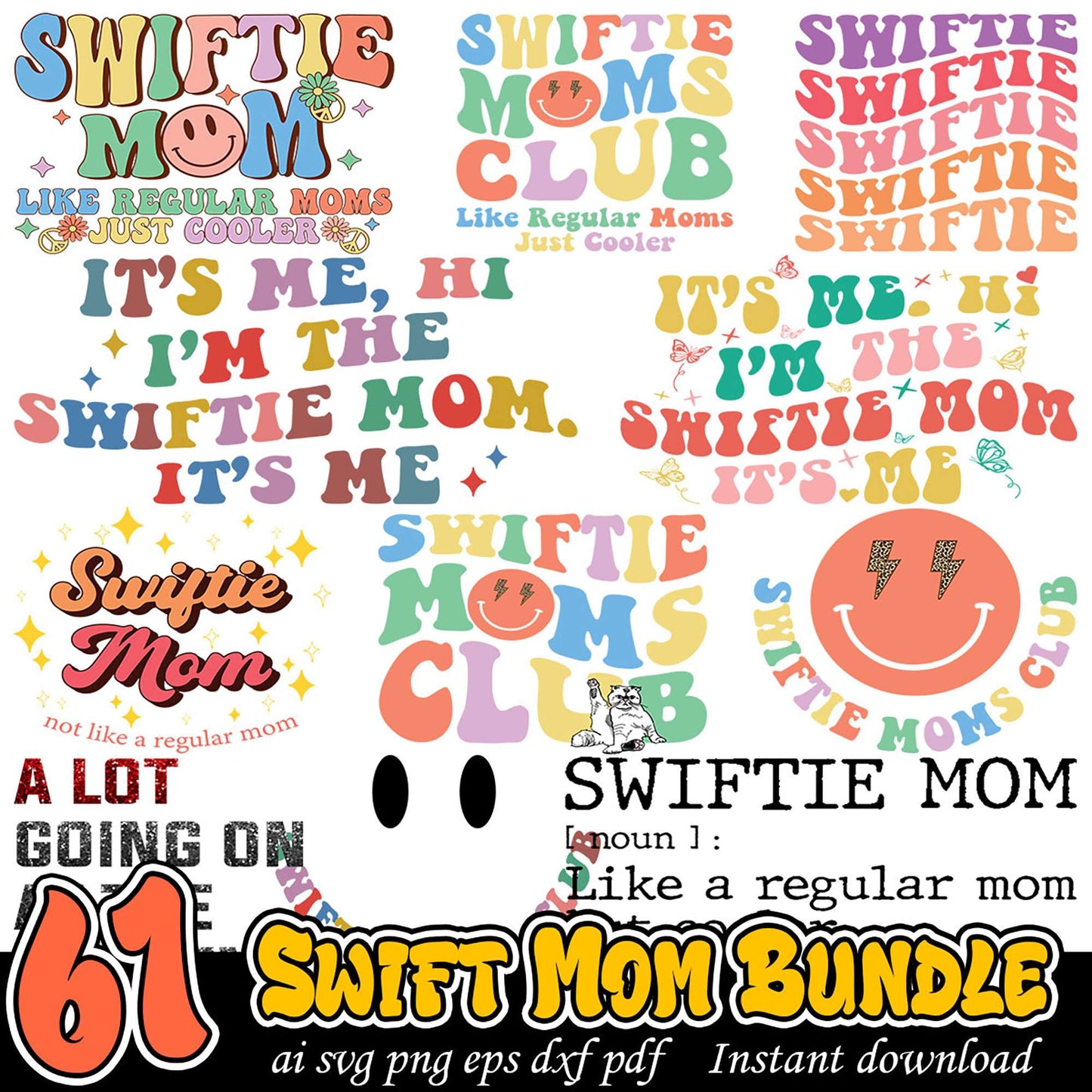 Swiftie Mom SVG Bundle 61 Designs
