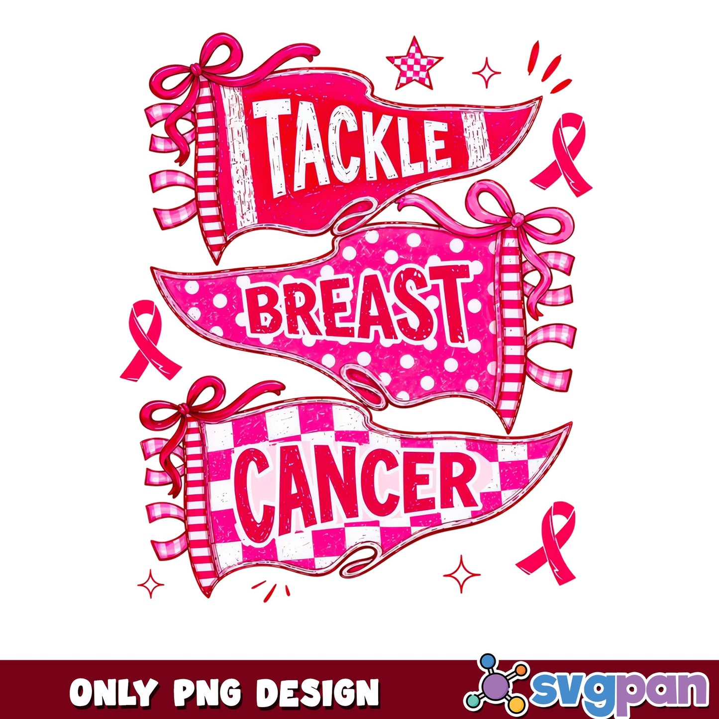 Tackle Breast Cancer Awareness PNG, Pink Ribbon PNG, Football PNG