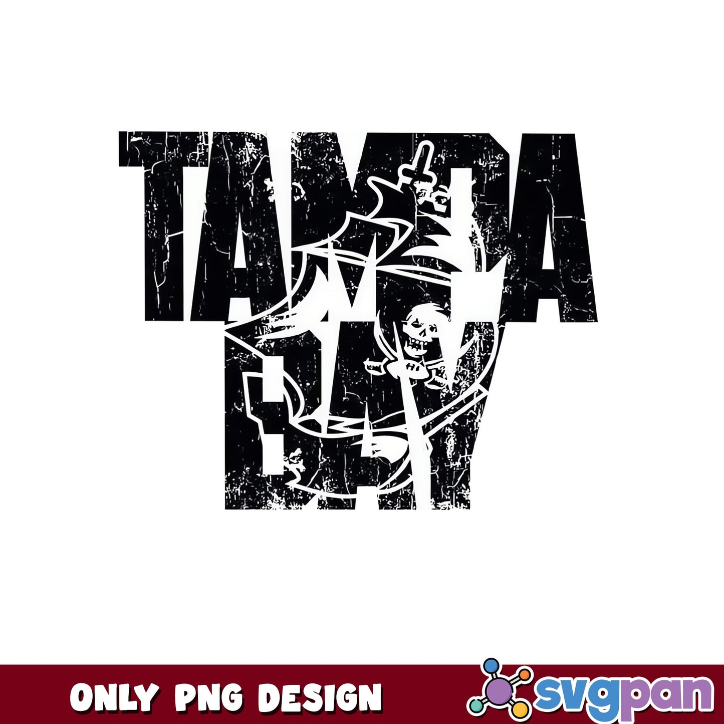 Tampa Bay Buccaneers Distressed PNG, Football Fan Shirt PNG, NFL PNG