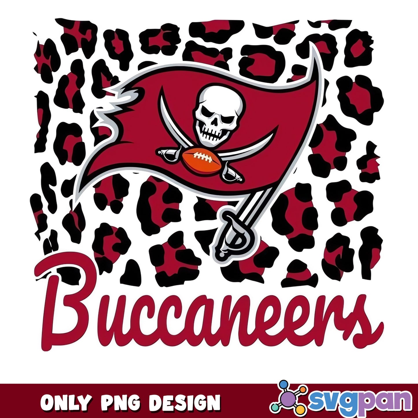 Tampa Bay Buccaneers Leopard PNG, Buccaneers Football PNG, NFL PNG
