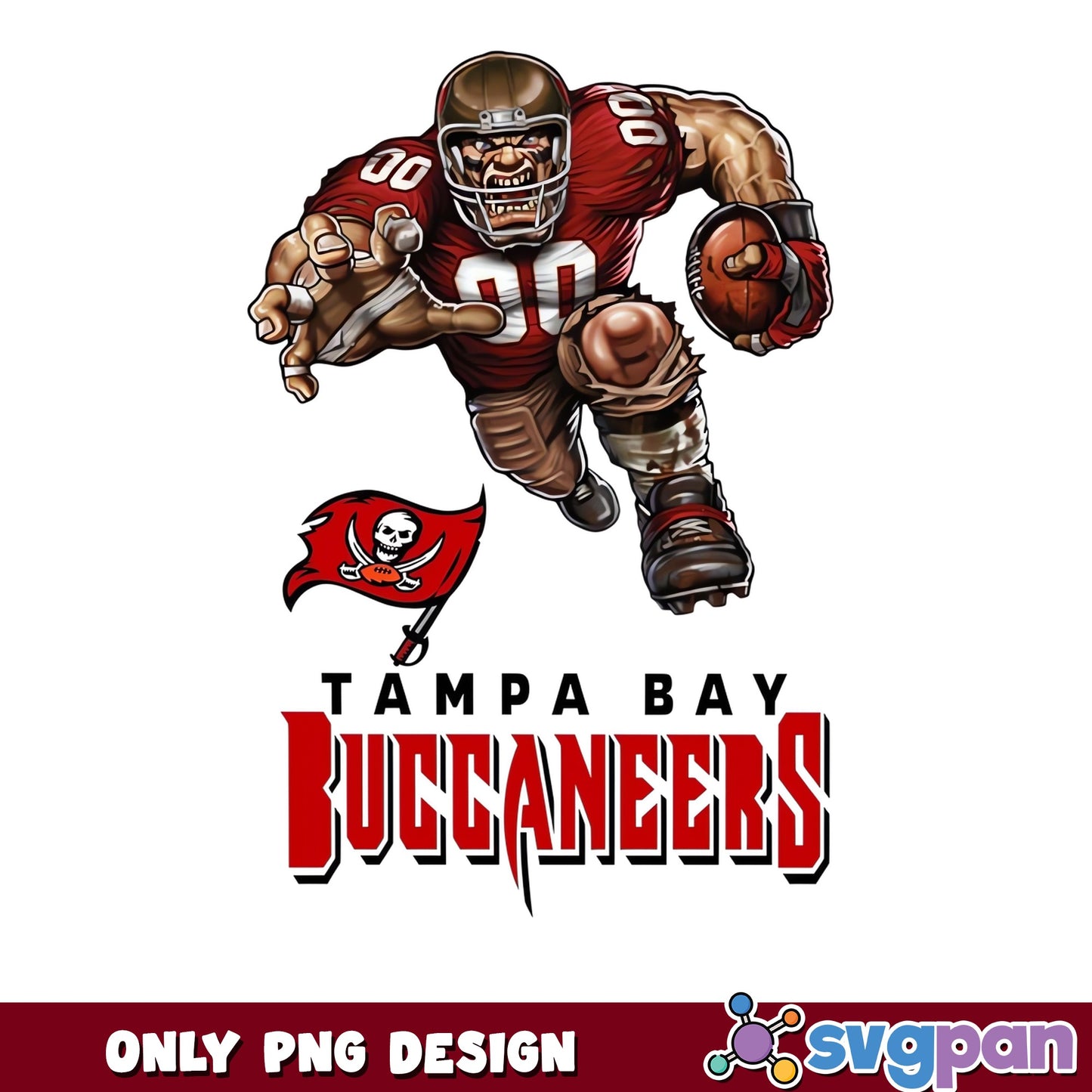Tampa Bay Buccaneers PNG, NFL Football Mascot PNG, Bucs PNG