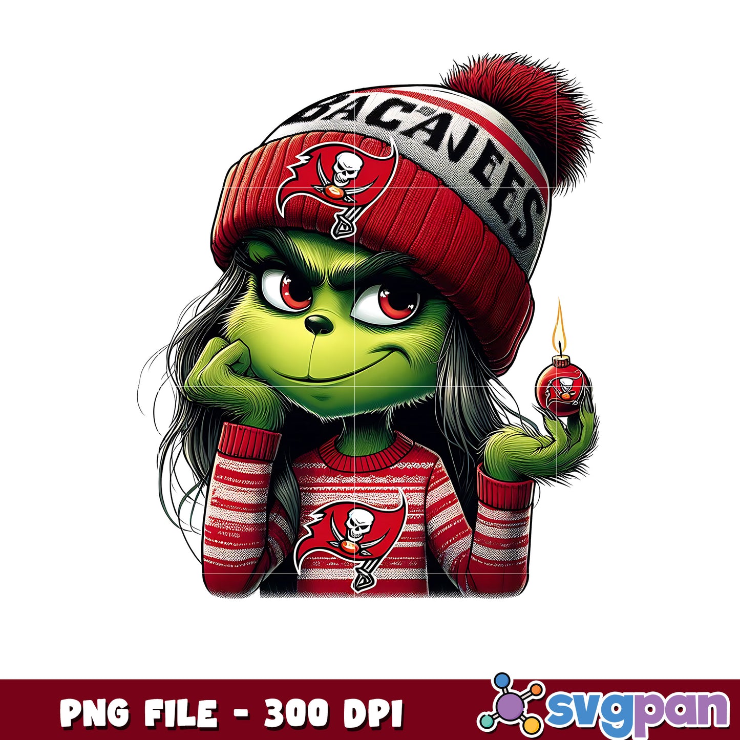 Tampa bay buccaneers girl grinch png, nfl playoffs png, nfl football png