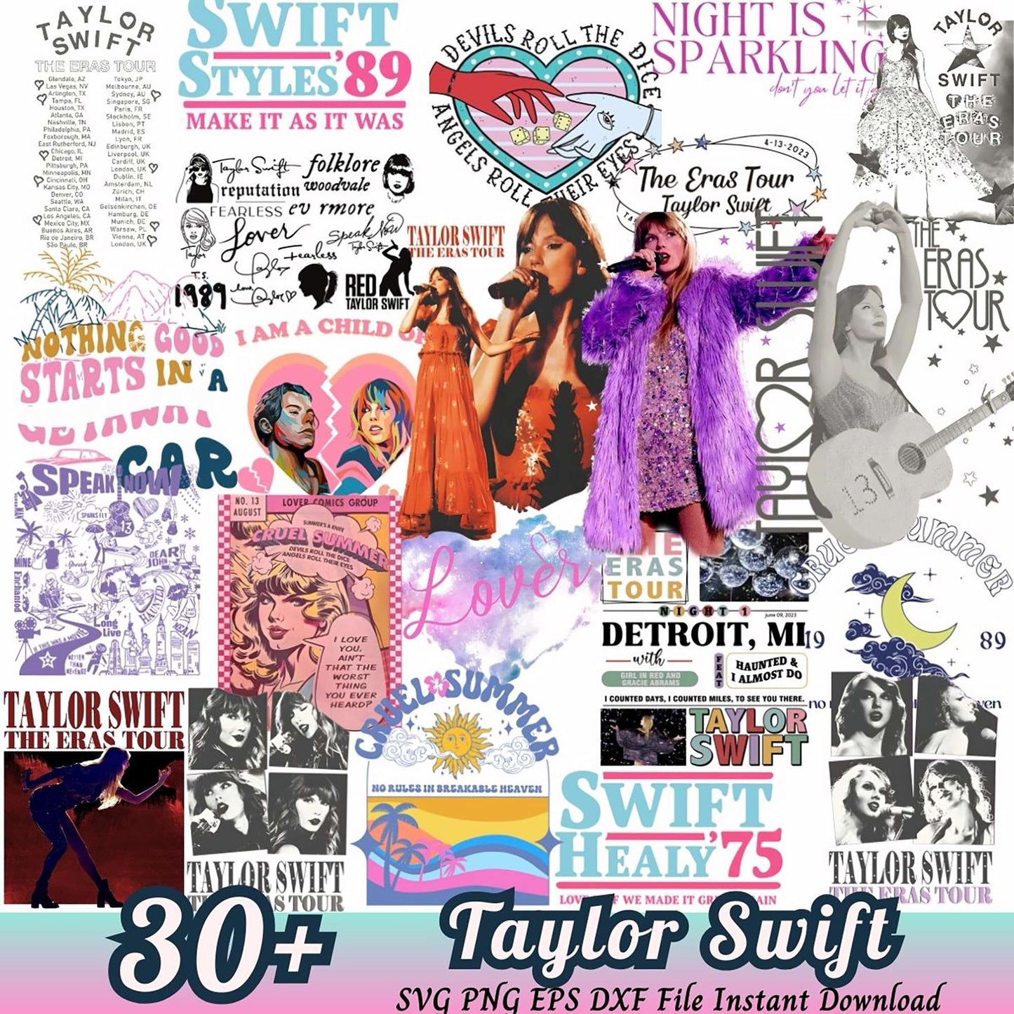 Taylor Swift Eras Tour PNG Bundle