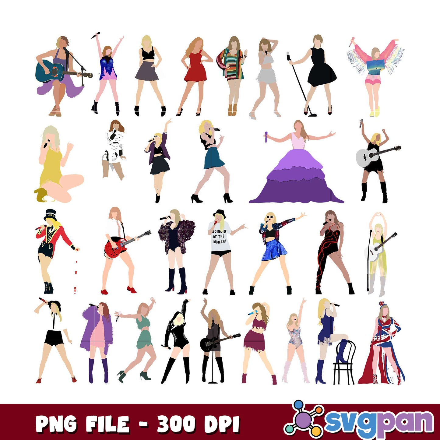 Taylor Swift PNG Bundle 300 DPI