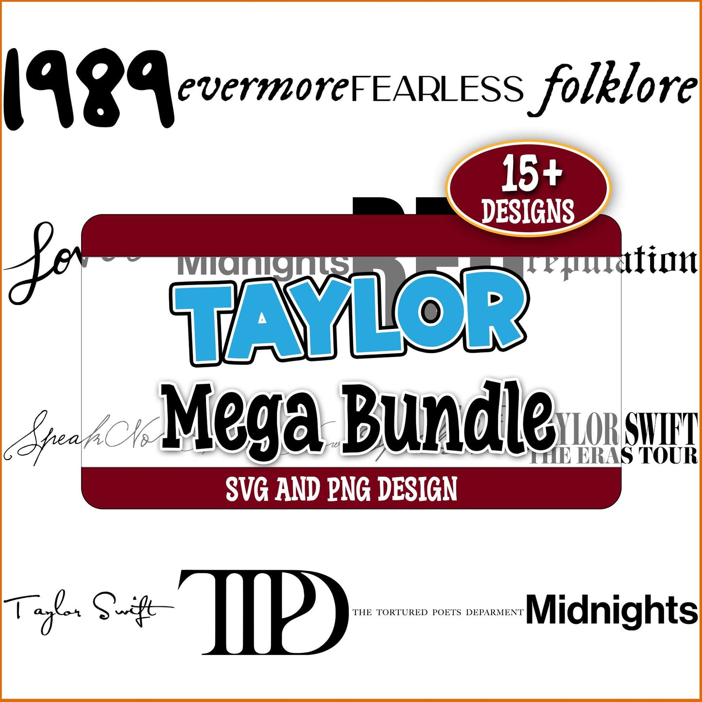 Taylor swift albums svg bundle