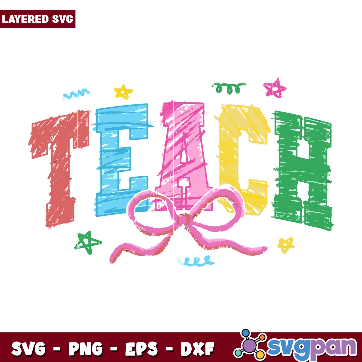 Teacher day bow tie svg, teacher vibes svg, pink bow tie svg