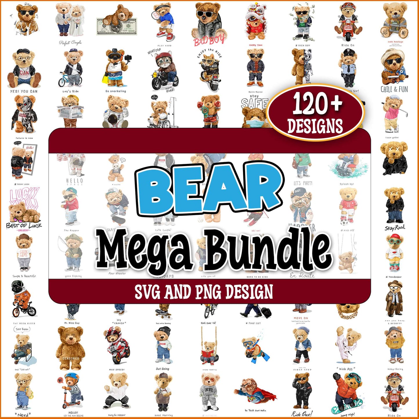 Teddy bear collection svg bundle