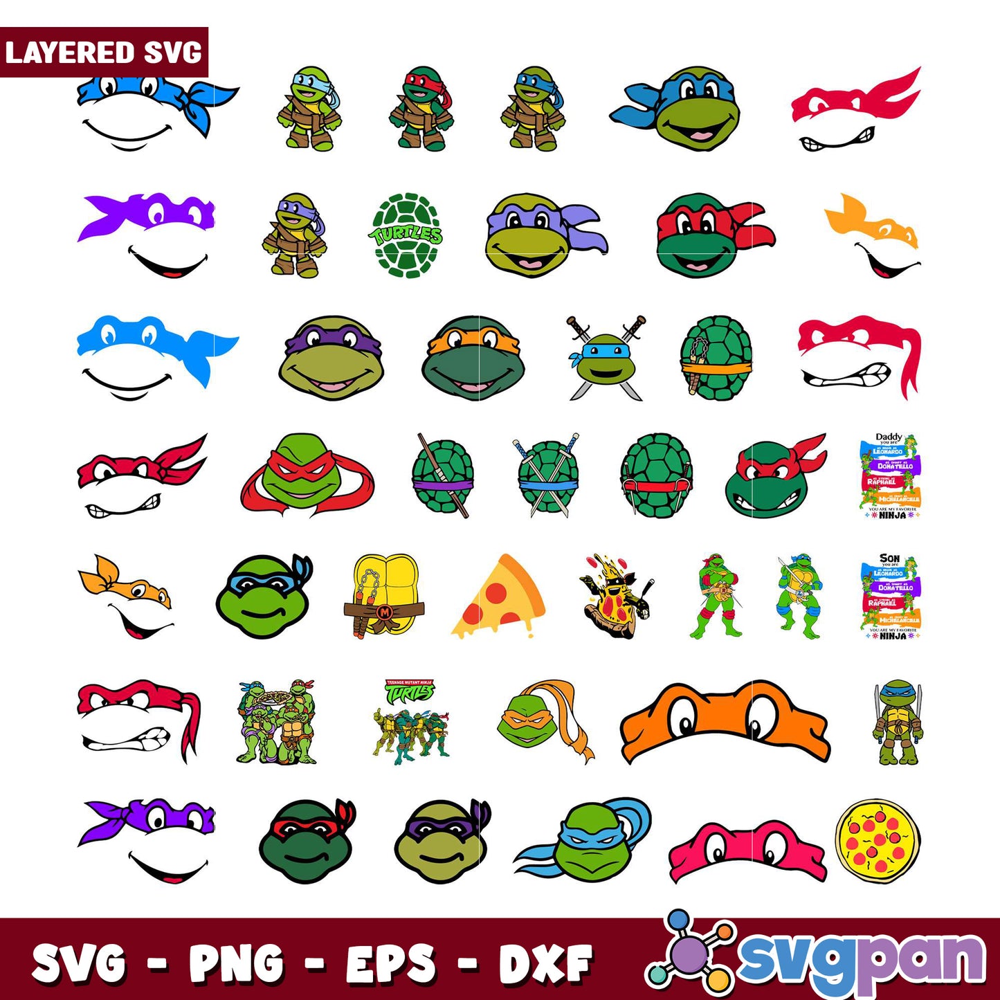 Teenage Mutant Ninja Turtles SVG Bundle