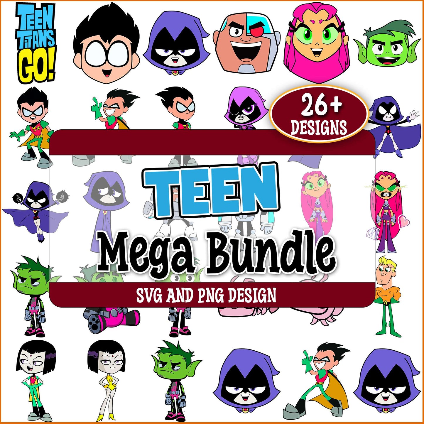 Teen titan go svg bundle