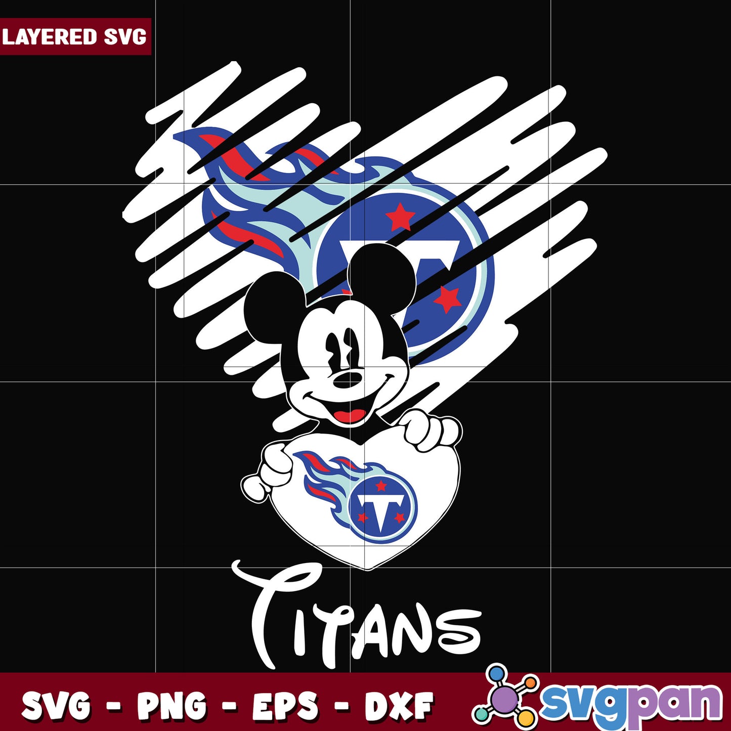 Tenesses Titans heart svg, nfl divisons svg, nfl combine svg