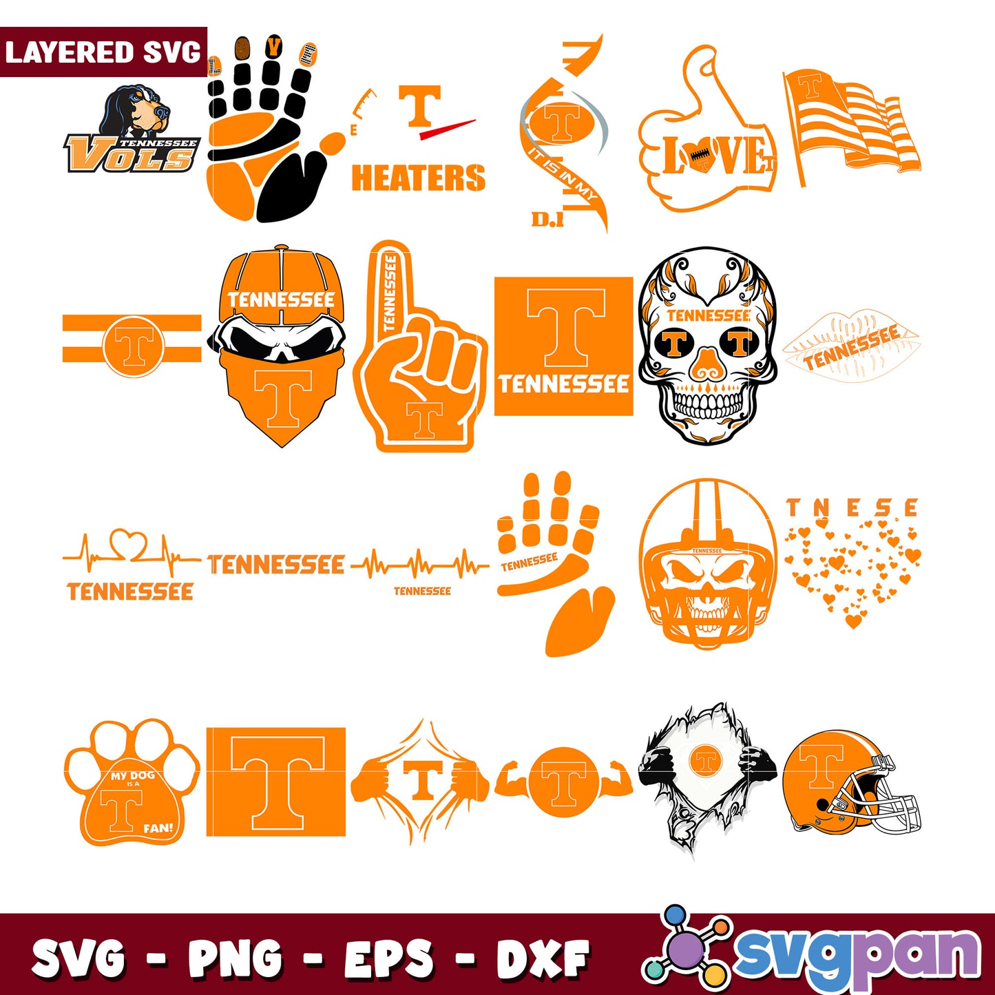 Tennessee Vols Bundle SVG Designs for Crafts and Decor