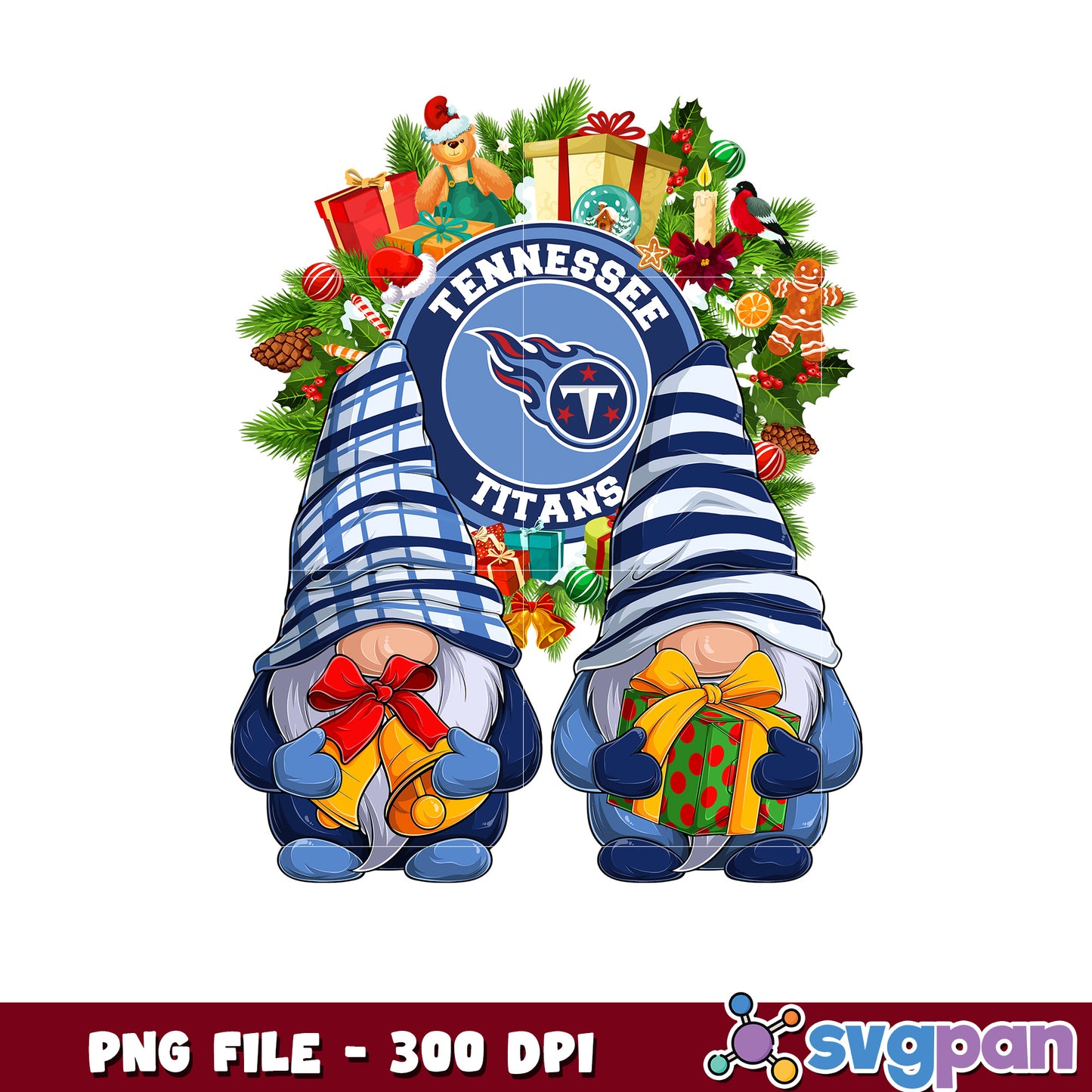Tennessee titans christmas png, list of nfl teams png, chrismas gnome png