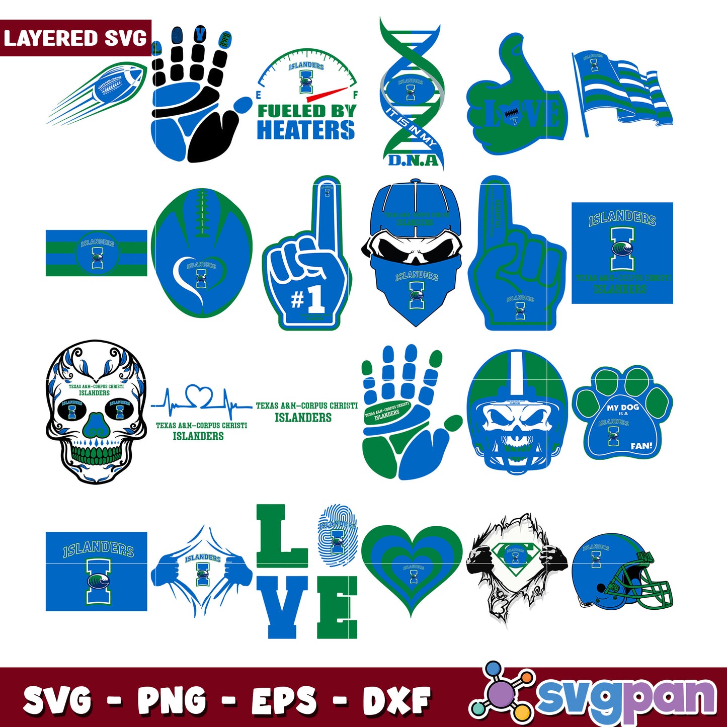 Texas A&M Corpus Christi Islanders SVG Bundle