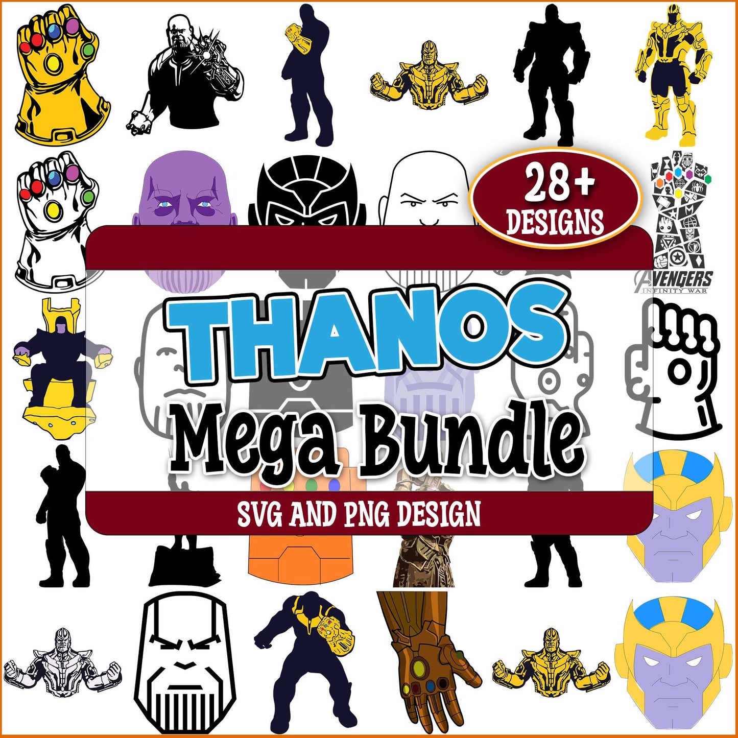 Thanos design svg bundle