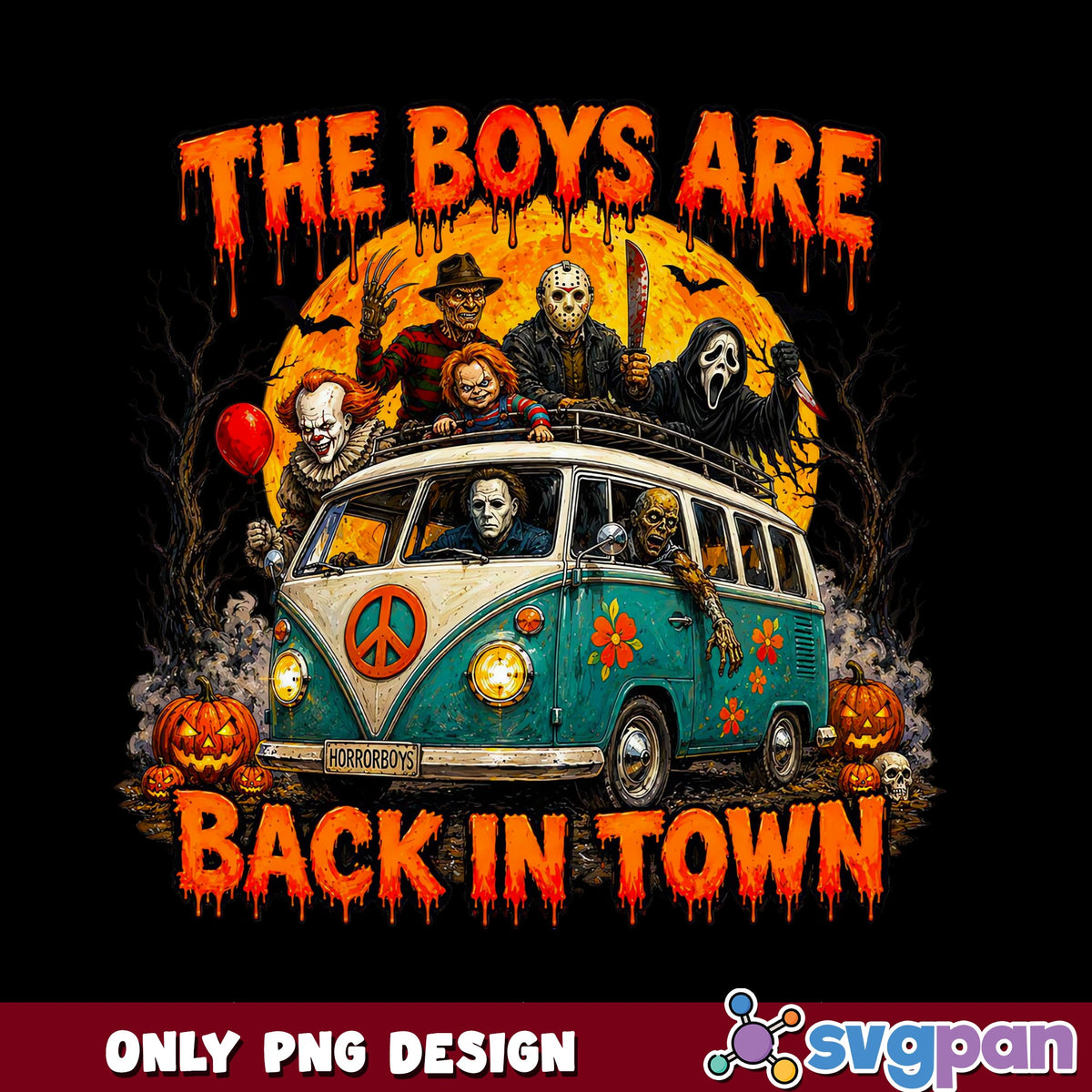 The Boys Are Back In Town Horror PNG, Halloween PNG, Horror Characters PNG