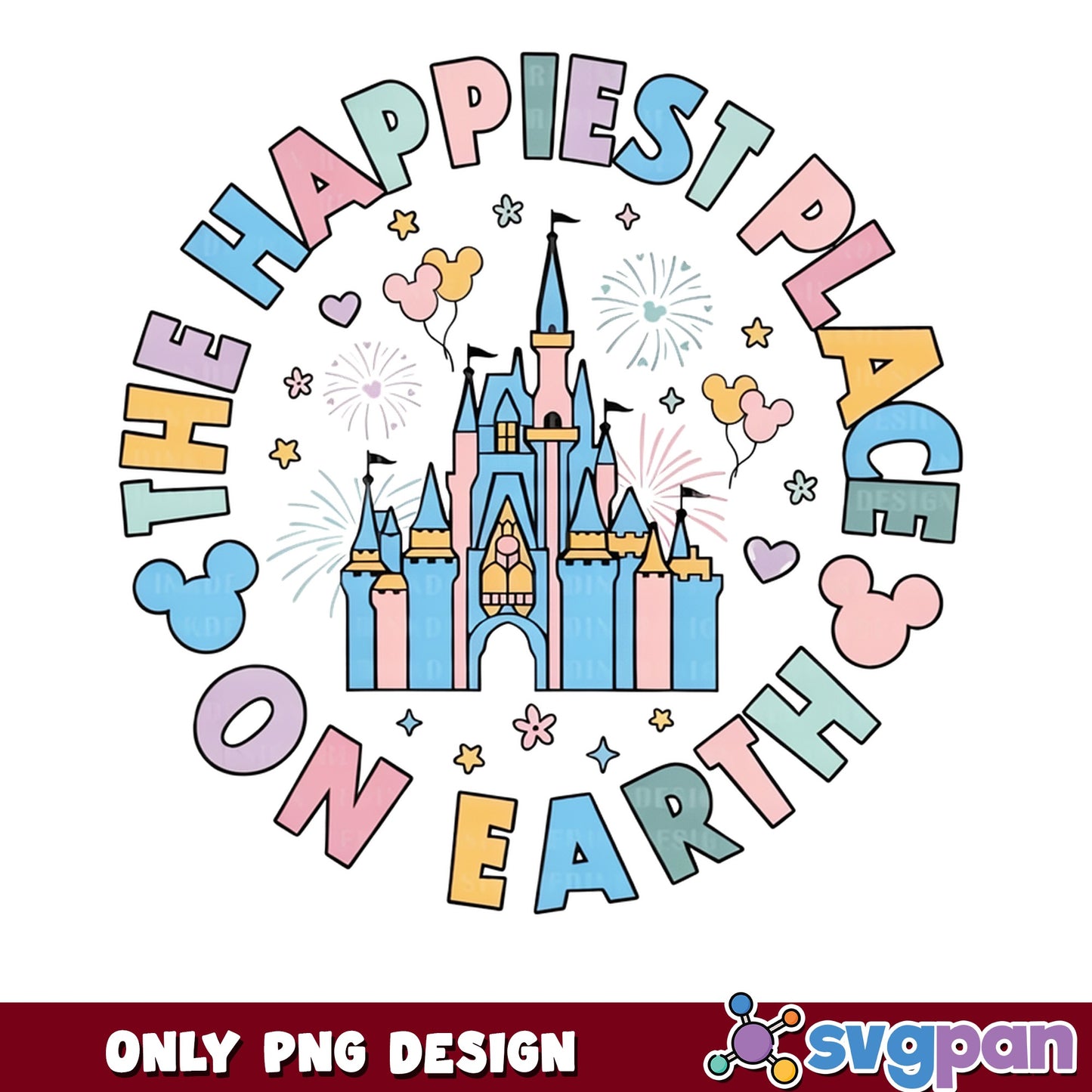 The Happiest Place On Earth PNG, Disney Castle PNG, Disneyland PNG