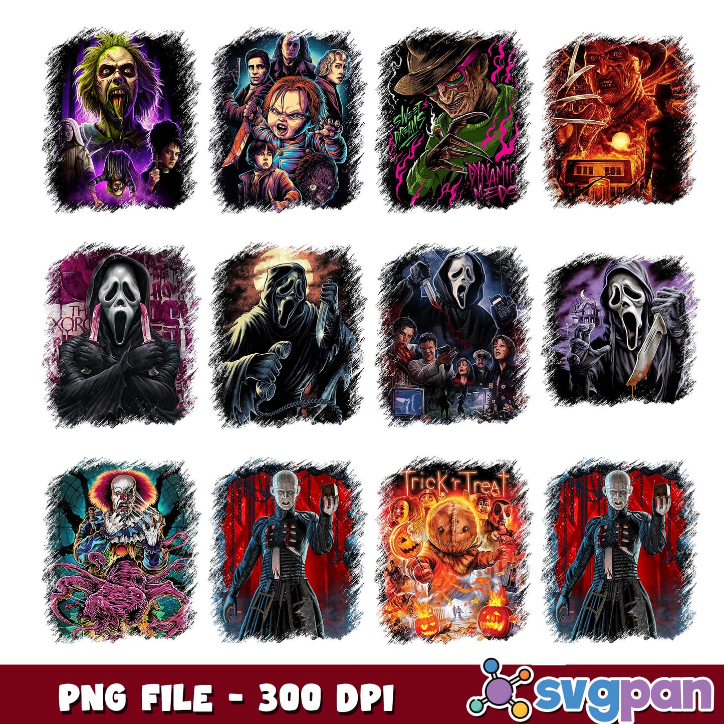 The deadly halloween png bundle
