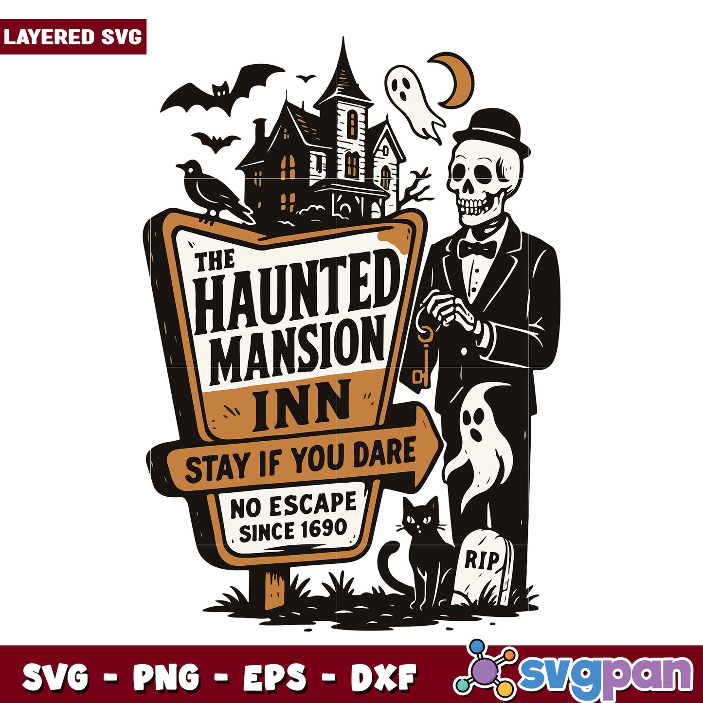 The haunted mansion svg, labubu dolls svg, halloween labubu svg