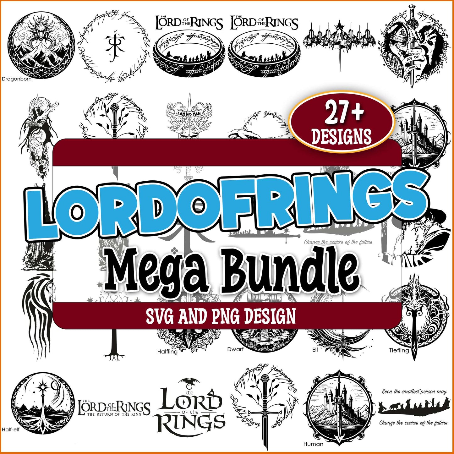 The lord of the rings svg bundle