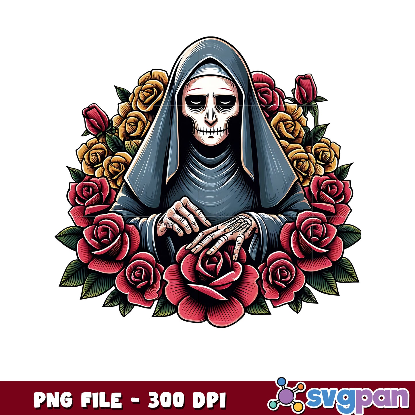The nun halloween png, trick or treat png, halloween days png