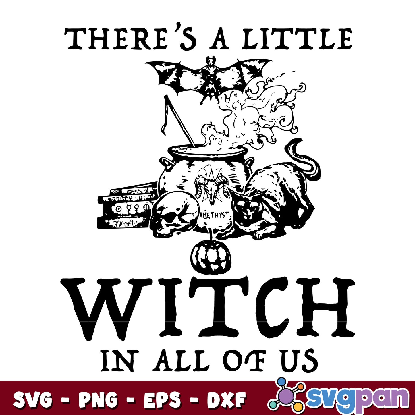 There's A Little Witch svg