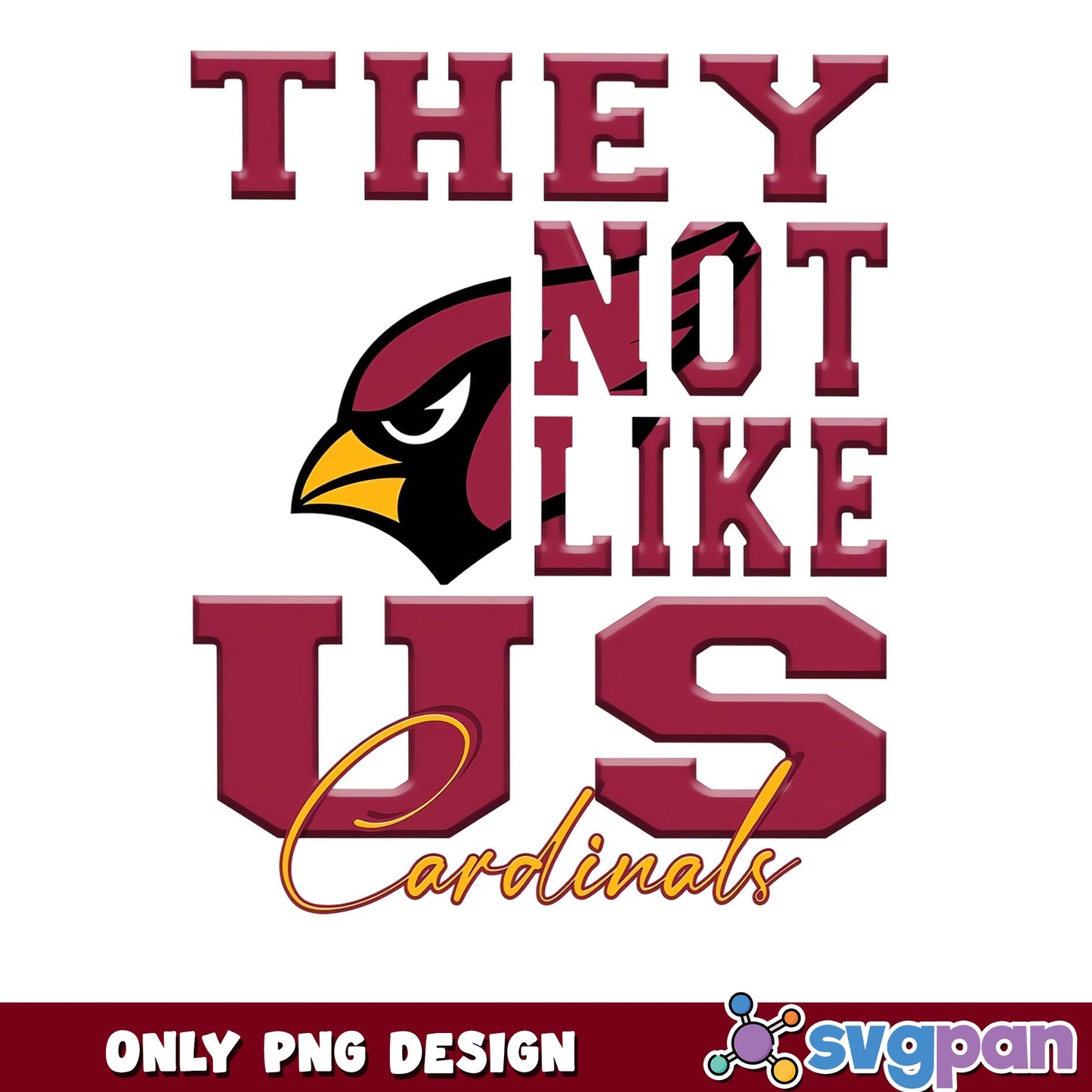 They Not Like Us Cardinals PNG, Arizona Cardinals PNG, NFL PNG