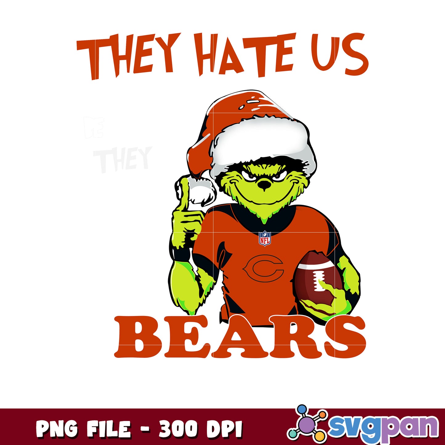 They hates us because they ain't us bears png, ginch nfl png, nfl team png