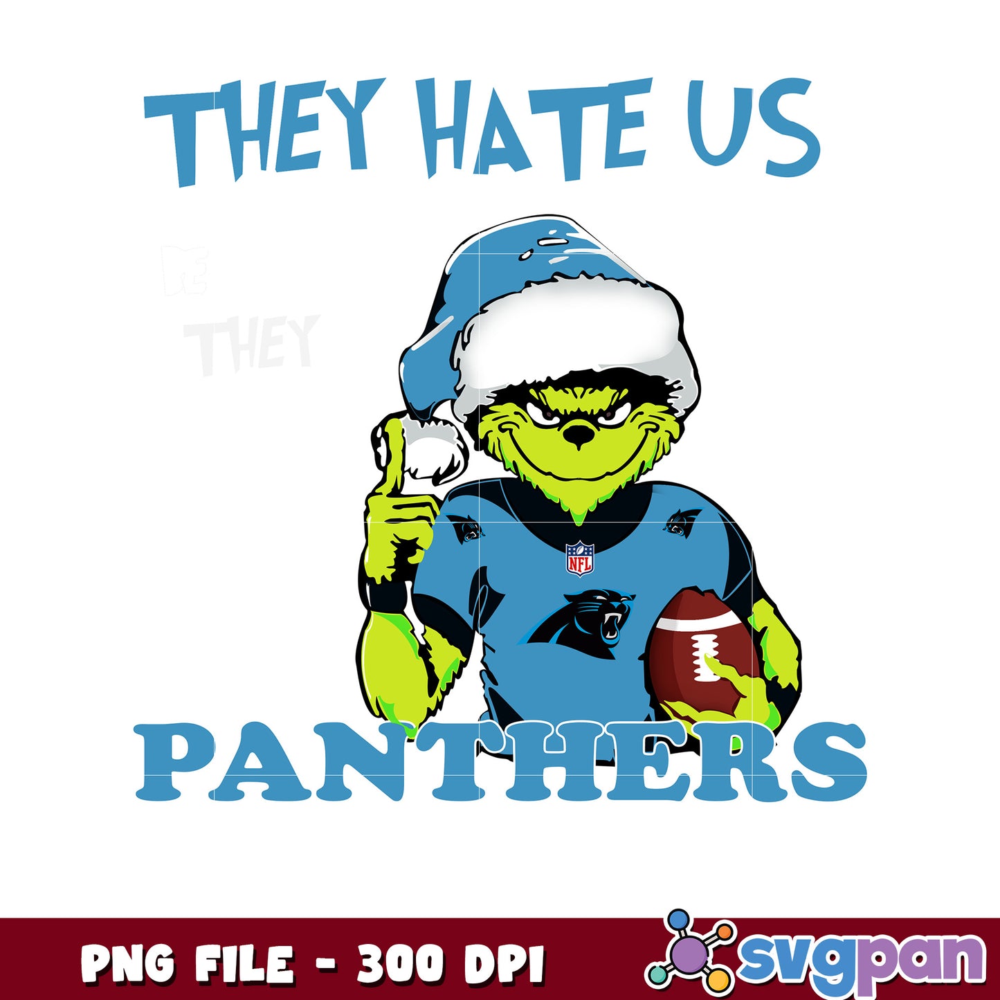 They hates us because they ain't us panthers png, ginch nfl png, nfl team png