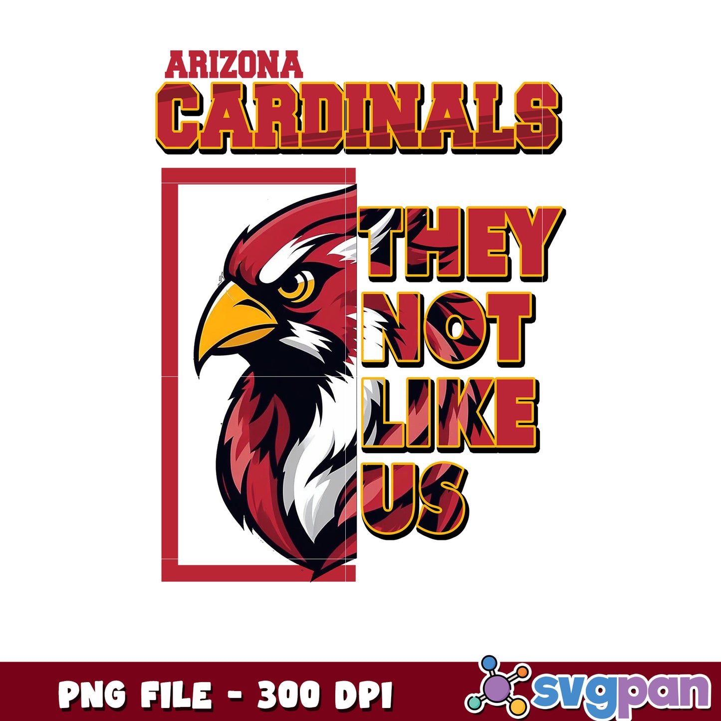 They not like us arizona cardinals png, nfl games today, rugby american png