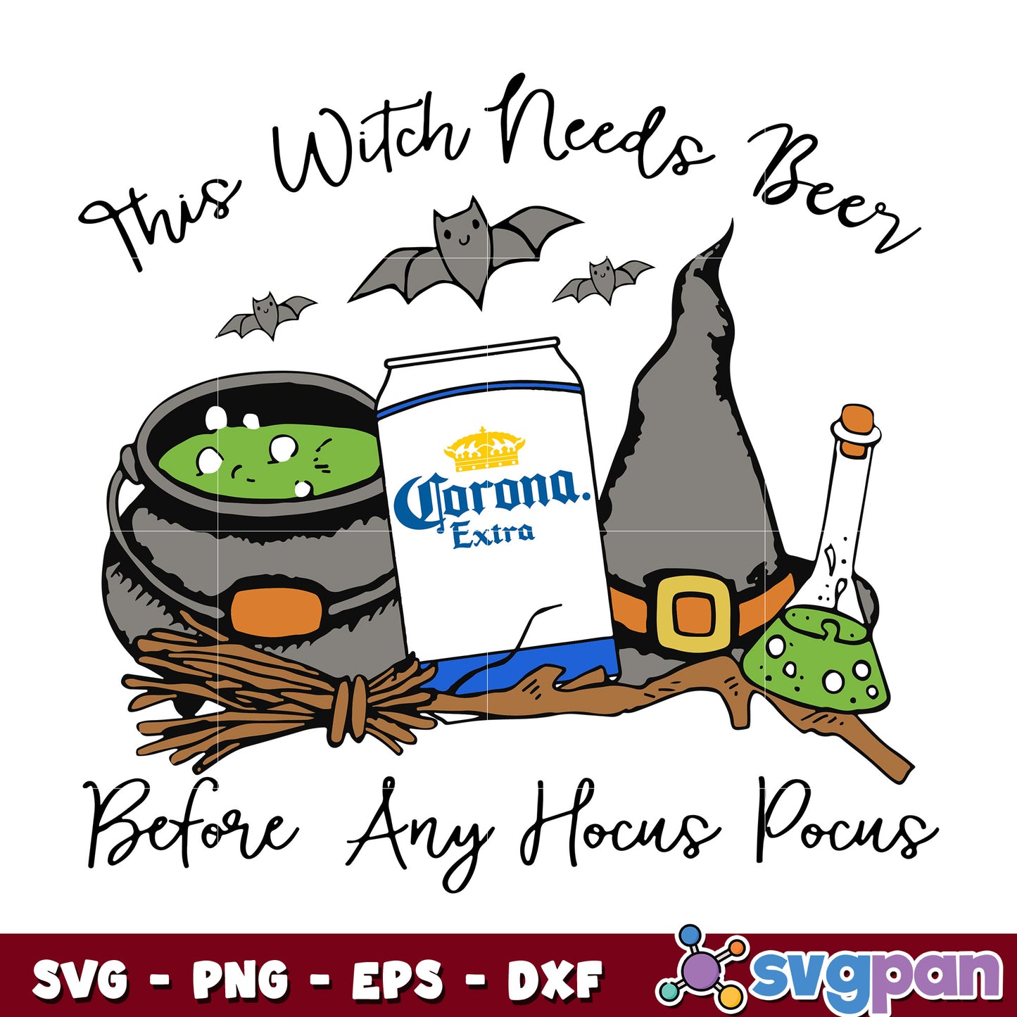 This Witch Needs Beer Corona Extra svg