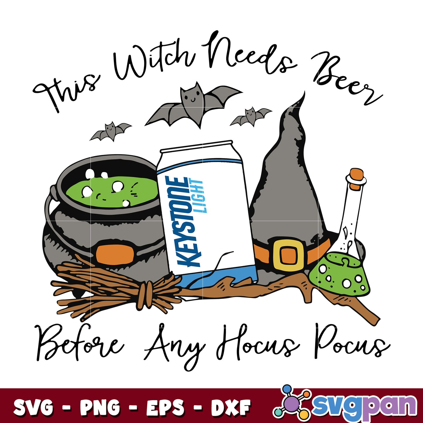 This Witch Needs Beer Keystone Light svg