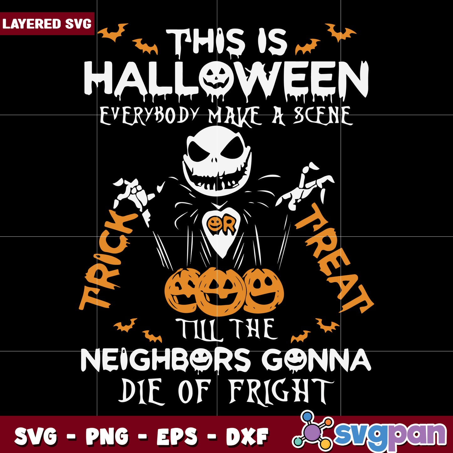 This halloween everybody make svg, scary autumn svg, spooky characters svg