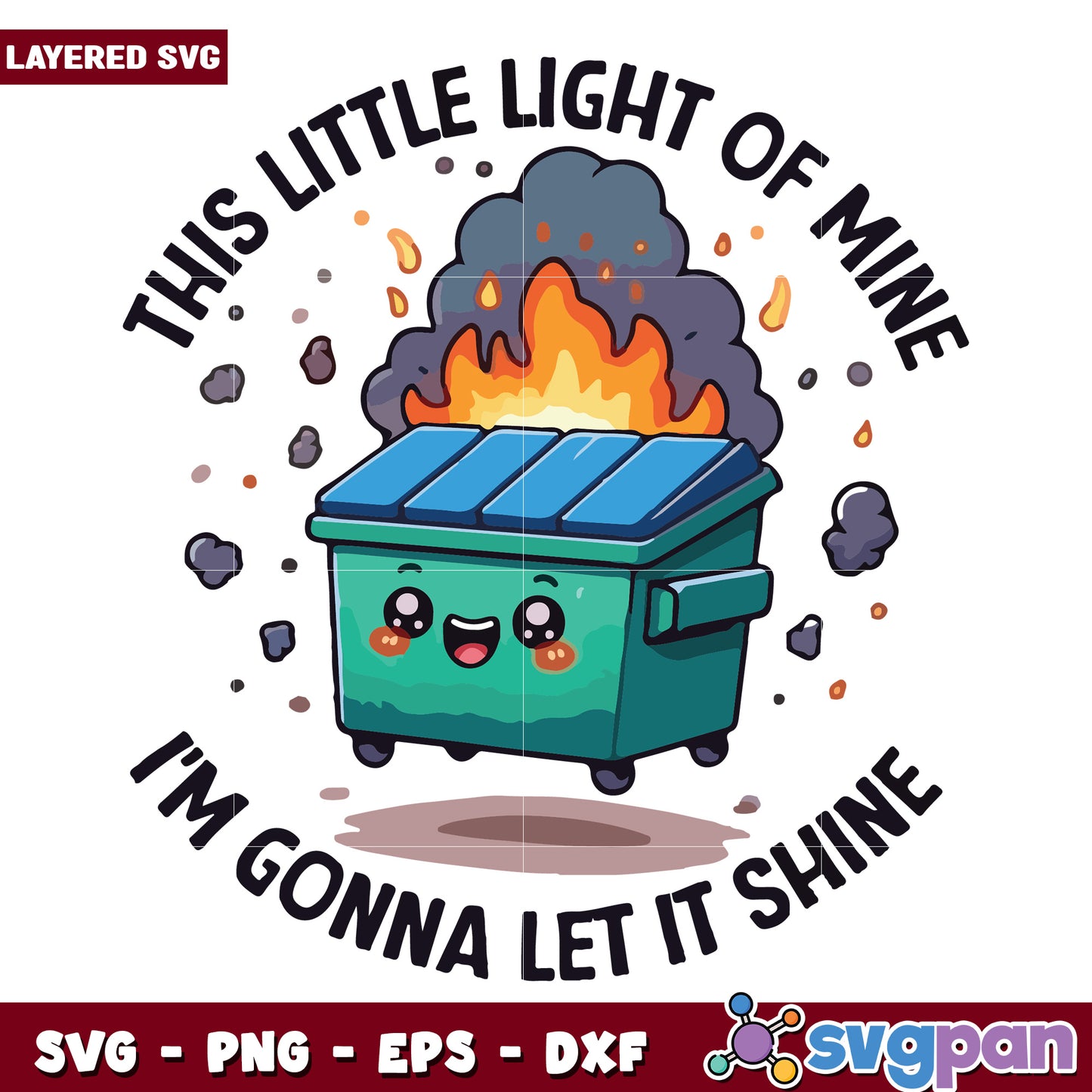 This little light of mine svg, funny raccoon svg, funny animal svg