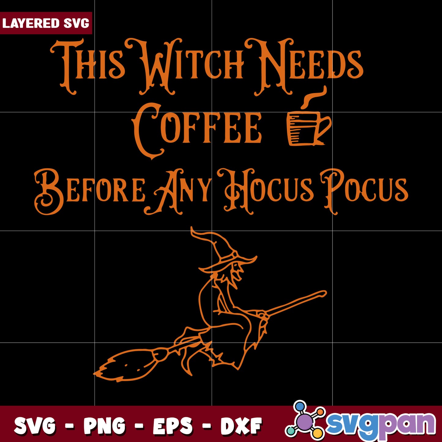 This witch needs coffee svg, scary autumn svg, spooky characters svg