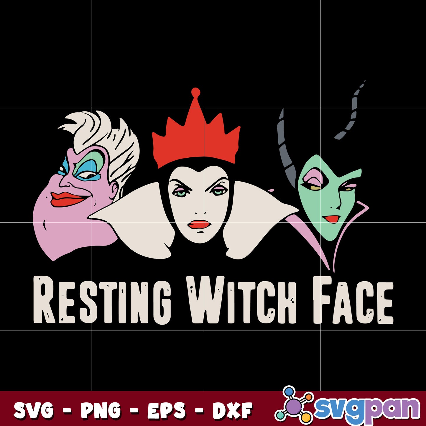 Three Witches Resting svg