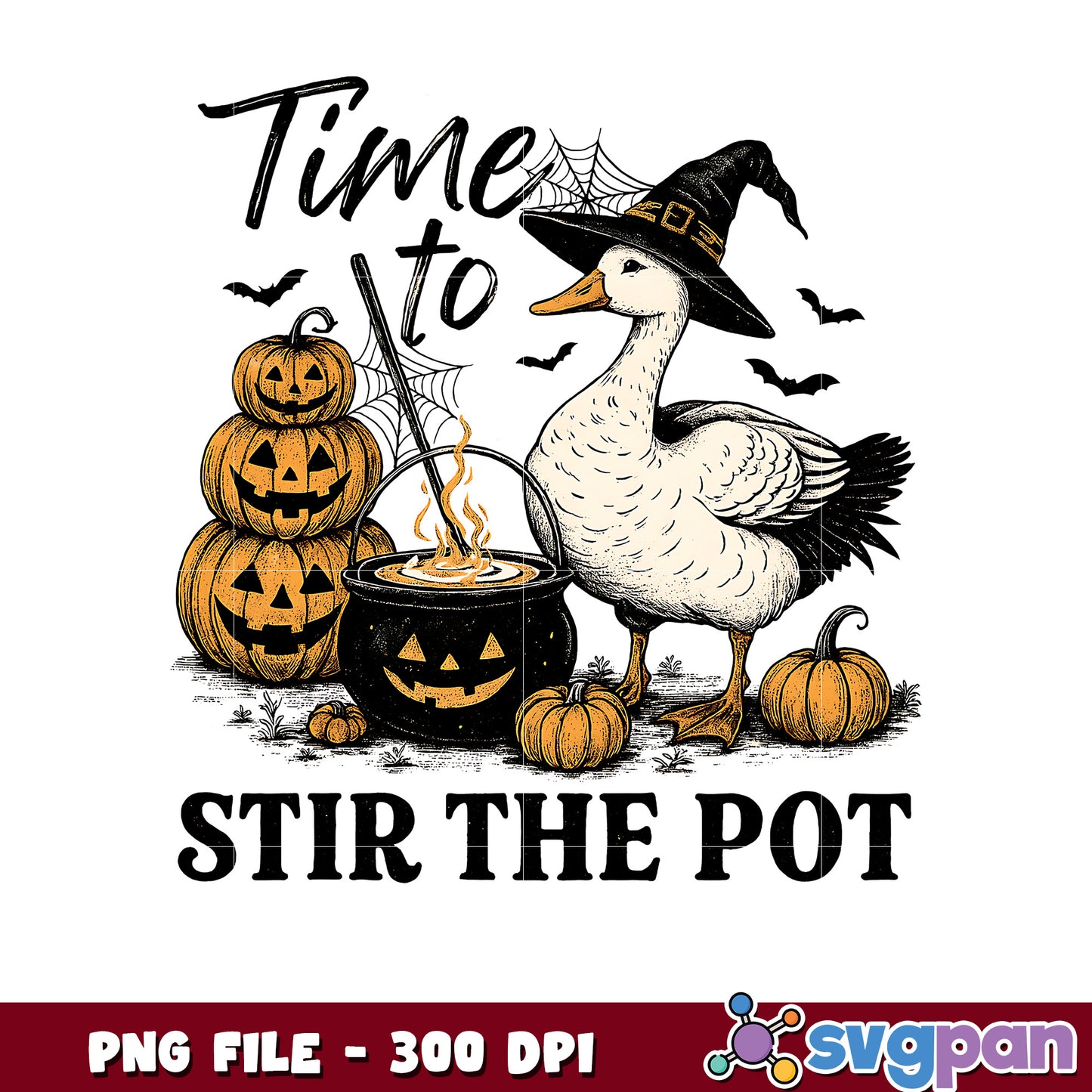 Time to stir the pot png, halloween season png, scary monster png